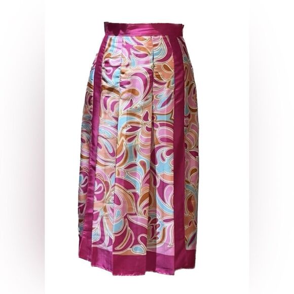 LAST CHANCE Zara satin look pink paisley print skirt - Picture 6 of 10